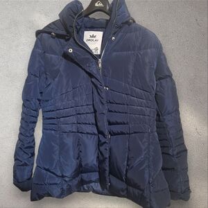 OLAY Women's Navy DOWN Puffer Coat XL